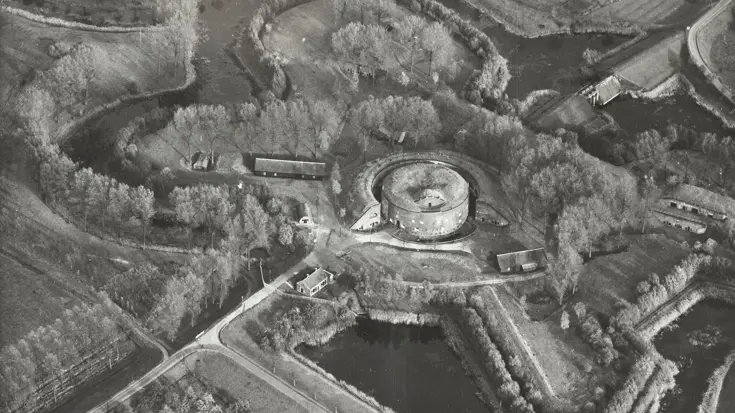 Luchtfoto van het Fort bij Everdingen.