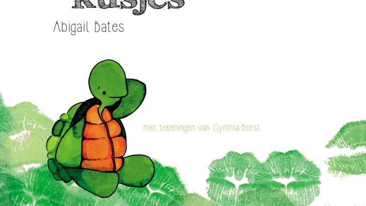 Cover thuisfrontboekje landmacht, met de titel: Héééél veel kusjes.