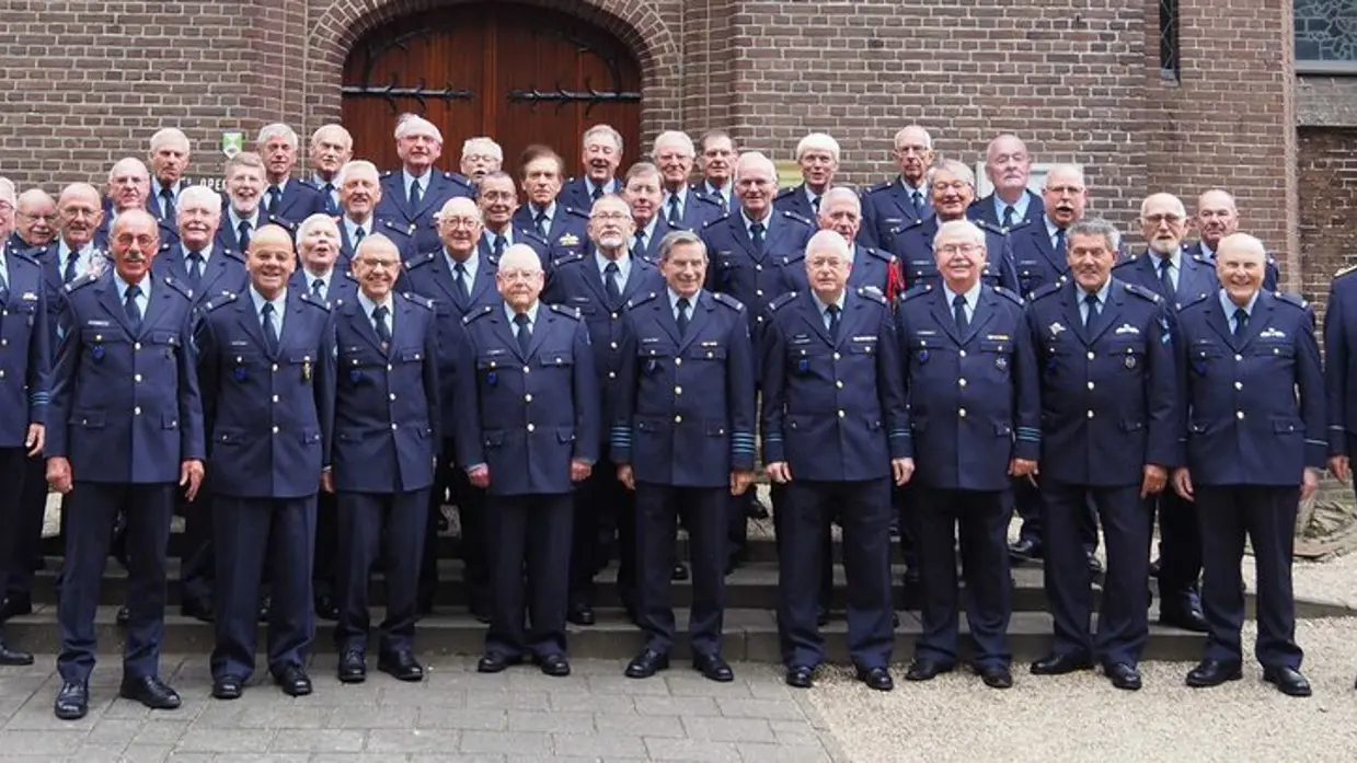 Groepsfoto Luchtmacht Mannenkoor.