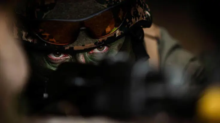 Close up van militair.