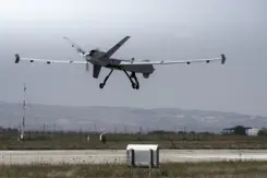 Een Nederlandse MQ-9 Reaper in de lucht.