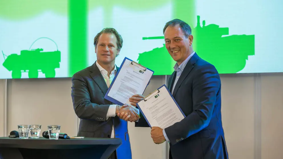 Ondertekening van een contract.