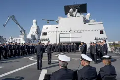 Medaille-uitreiking op de Zr.Ms. Evertsen