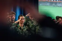 Beediging van reservisten.