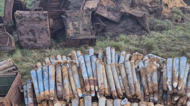 Gevonden munitie in Deelen. 