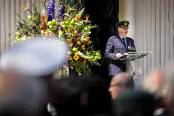 Generaal Eichelsheim geeft toespraak.