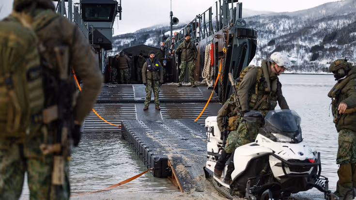 Amfibische landing van mariniers.