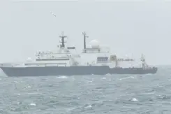 Russisch schip op de Noordzee.