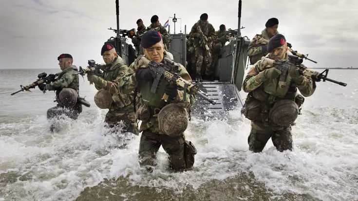 Mariniers in actie.
