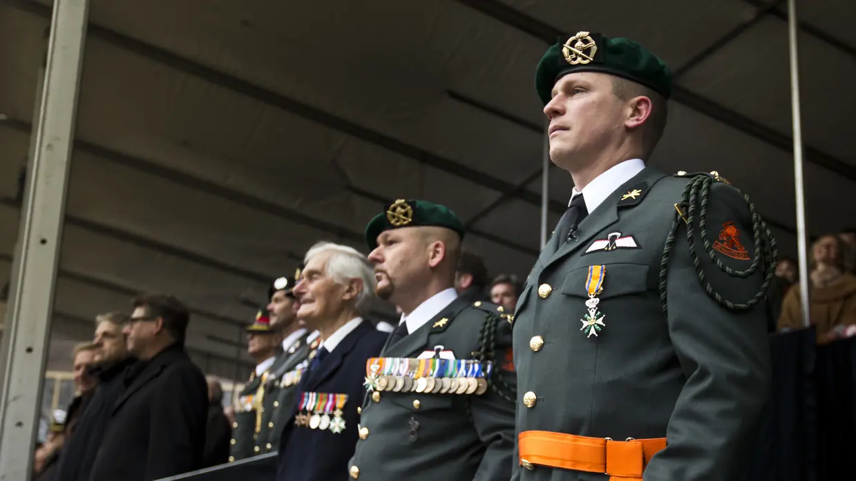 Gijs Tuinman tijdens de uitreiking van de Militaire Willems-Orde in 2014.