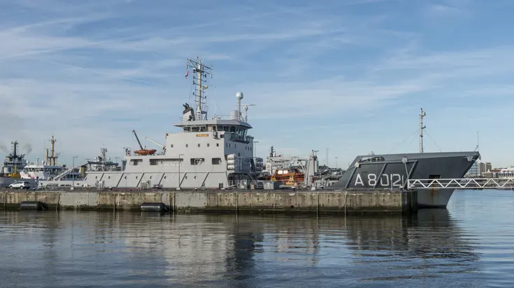 Hydrografisch opnemingsvaartuig Zr.Ms. Snellius.