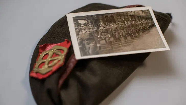Baret stoottroepen en detachementsfoto.