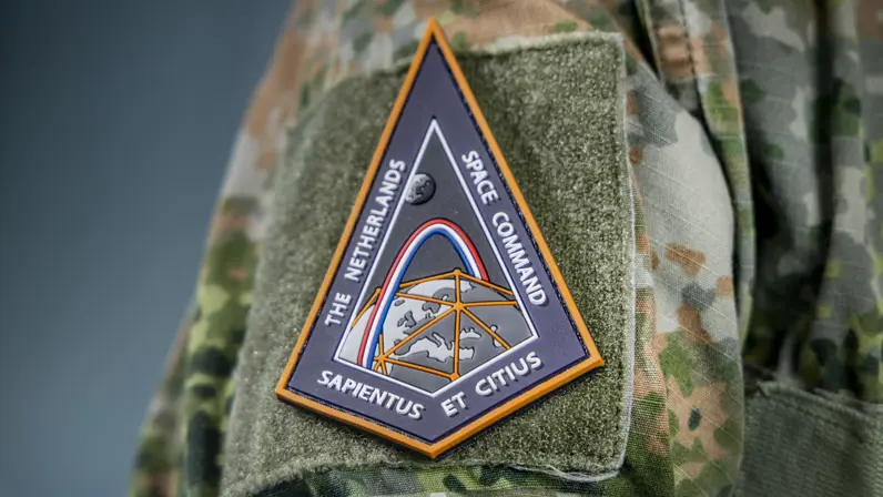 Velcro patch van het nieuwe Space Command op een GVT