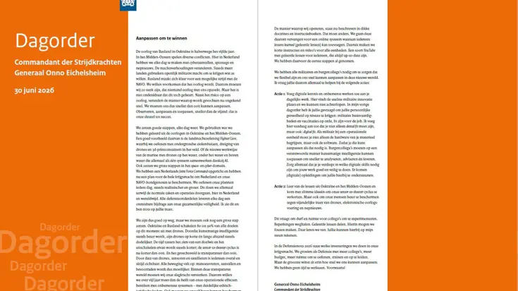 Brochure Dagorder CDS met tekst.