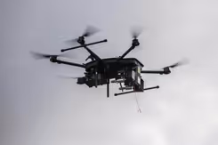 Drone in de lucht.