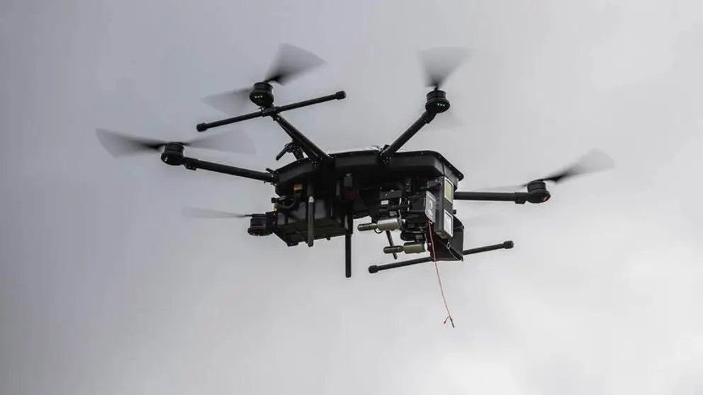 Vliegende drone.