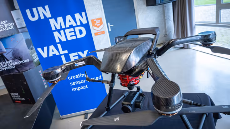 Een tentoongestelde drone.