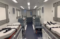 Medische container met ligplaatsen. 