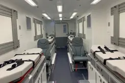 Medische container met ligplaatsen. 