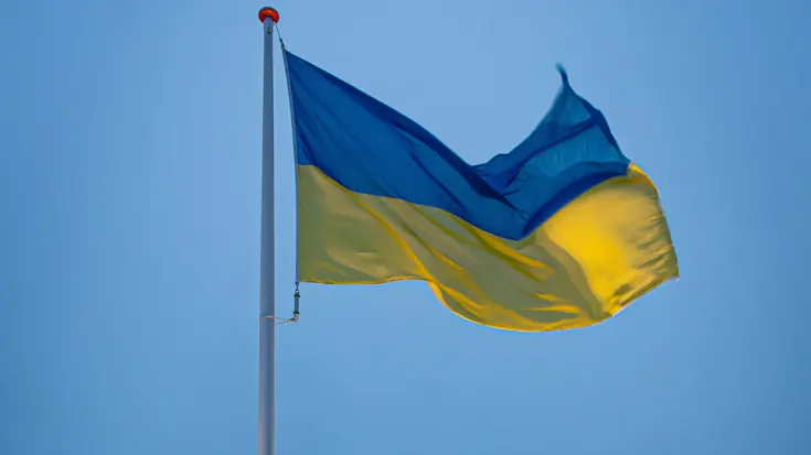 Vlag van Oekraine.