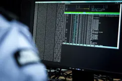Computerscherm vol tekens.