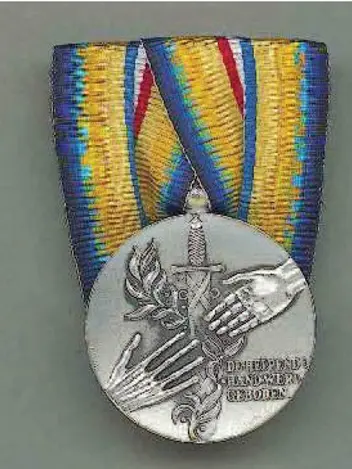 Afbeelding van de Herinneringsmedaille voor Humanitaire hulpverlening bij Rampen