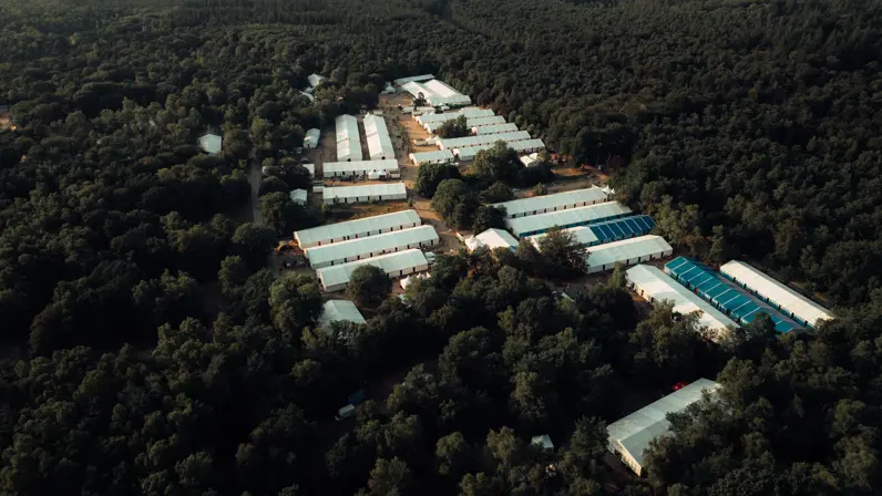  Luchtfoto van Kamp Heumensoord.