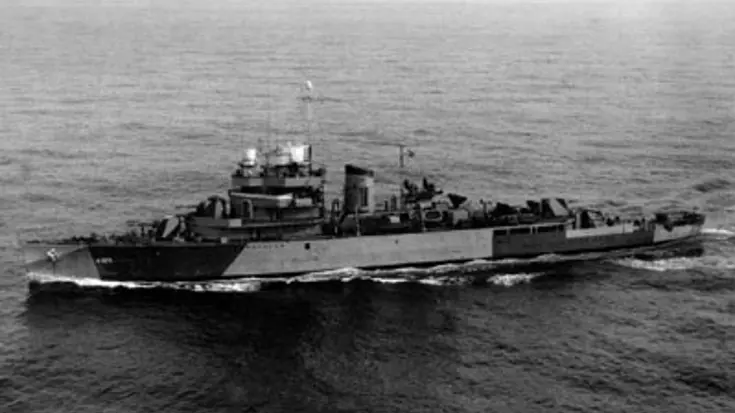 Instructiefregat Van Kinsbergen in 1944.