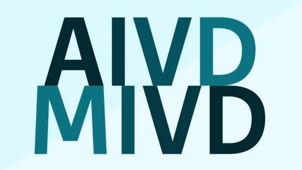 Tekst 'AIVD' boven tekst 'MIVD'.