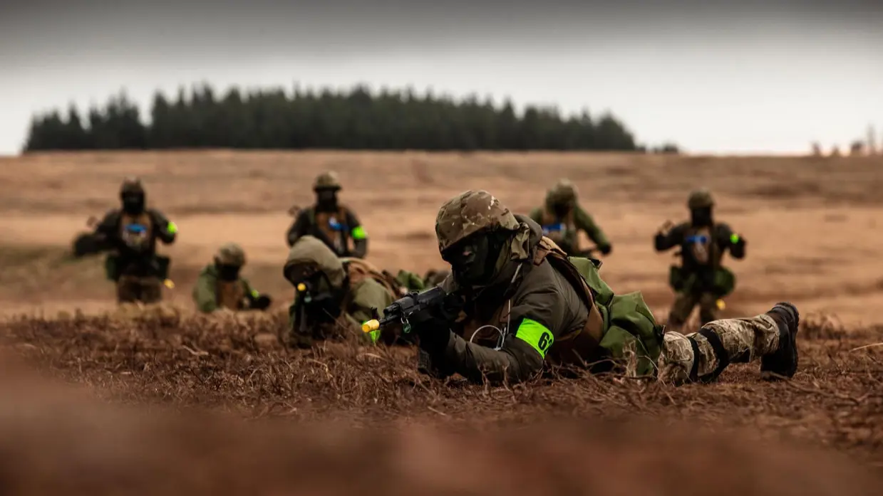Training van Oekraïense militairen.