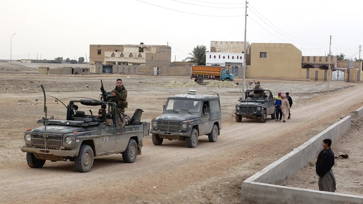 Patrouille in Irak 2004.