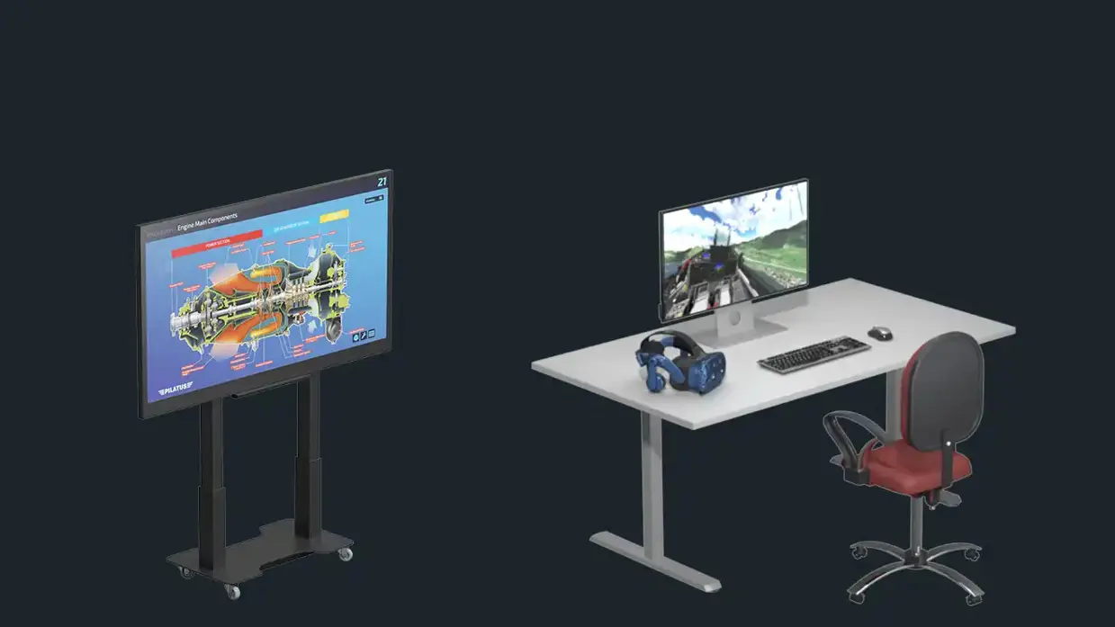 Digitale voorstelling van computerleermiddelen voor de PC-7 MKX.