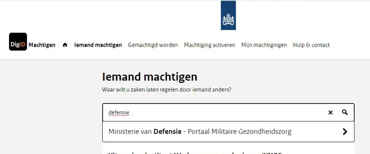 Begeleidende printscreen inlogscherm bij uitlegtekst op deze pagina.