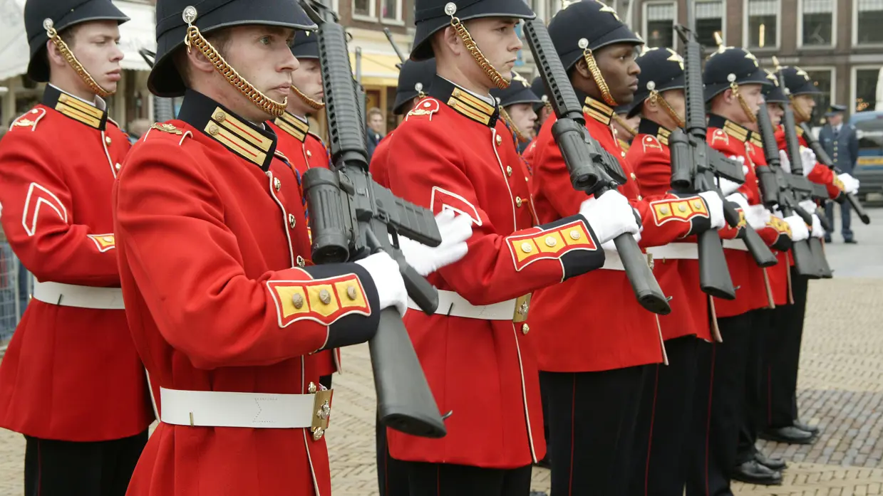 Fuseliers in ceremonieel tenue.