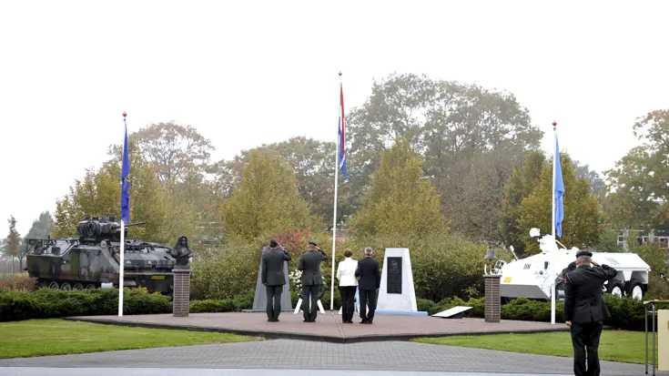 Herdenking bij het JWF-monument (voorheen Libanon-monument).