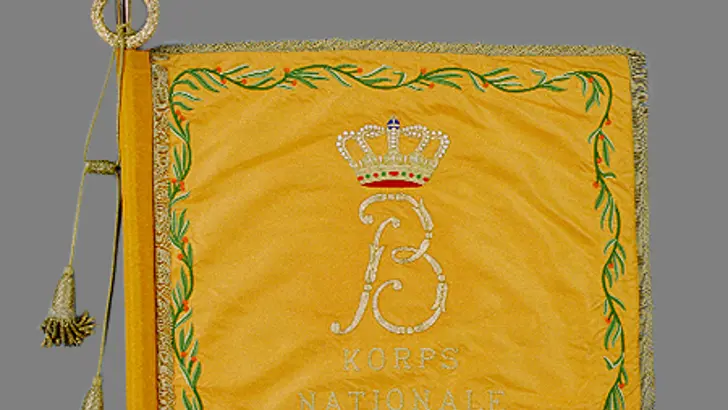 Vaandel Korps Nationale Reserve voorkant.