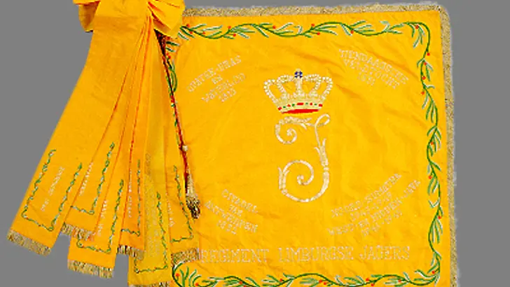 Vaandel Regiment Limburgse Jagers voorkant.