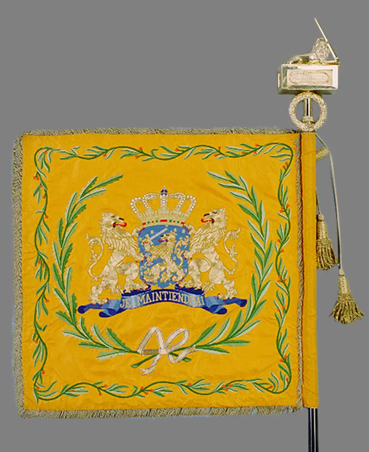 Vaandel Regiment Technische Troepen achterkant.