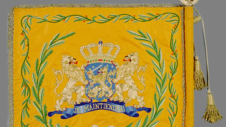 Vaandel Regiment Technische Troepen achterkant.