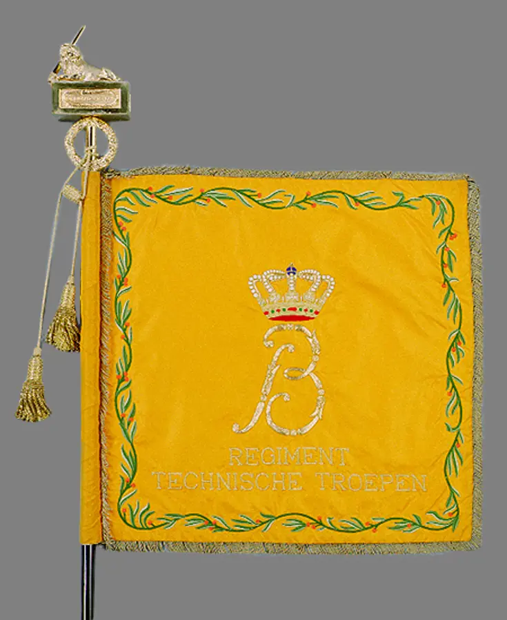 Vaandel Regiment Technische Troepen voorkant.