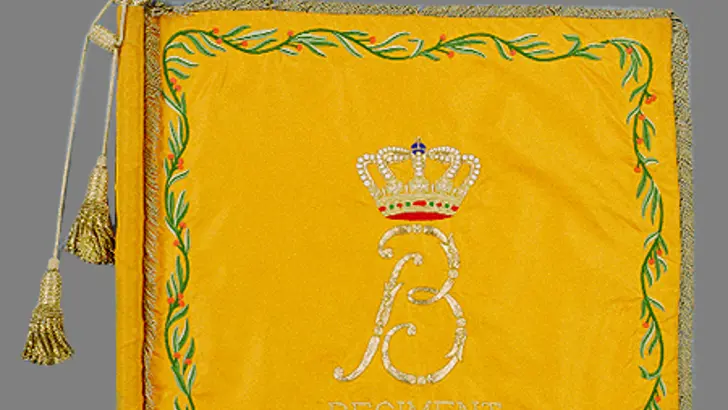 Vaandel Regiment Technische Troepen voorkant.