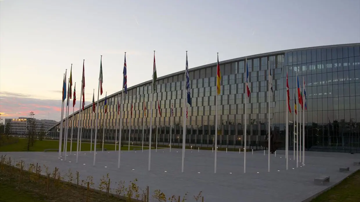 Het hoofdkwartier van de NAVO in Brussel